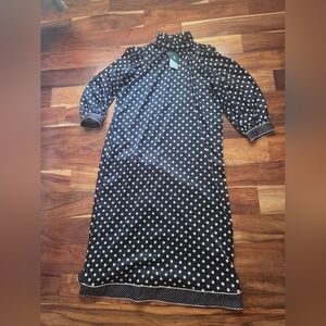 Black and White Tuckernuk Polka Dot Dress